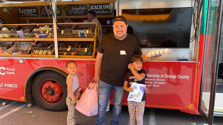 Jamboree’s Brea affordable housing residents at the Clementine food trolley
