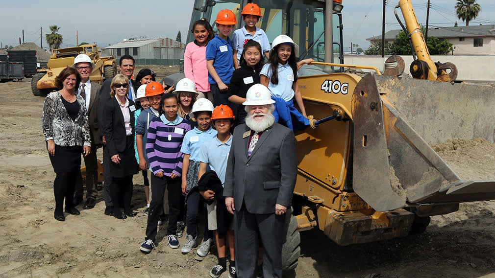 Jamborees EMT and kids at Groundbreaking of Clark Commons
